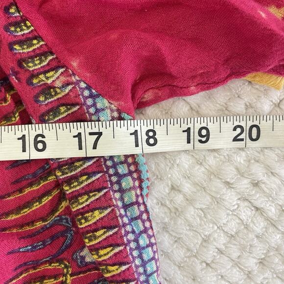 Sacred Threads Boho Tie Dye Top V-Neck Short Sleeve Flowy Hippie Festival S/M - Picture 11 of 14